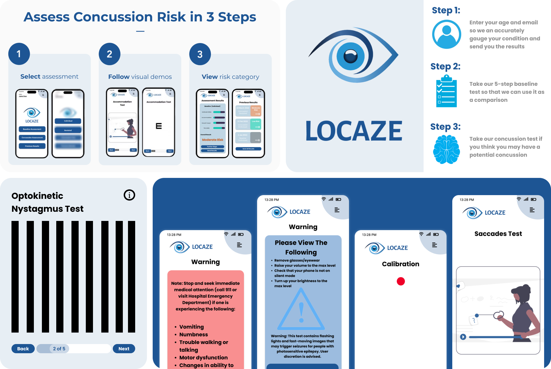 Locaze: Sports Vision & Concussion Monitoring App